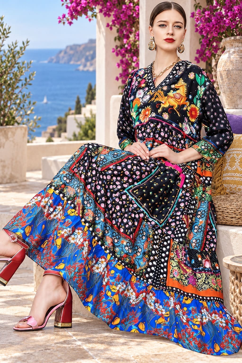 Robe Ample Fleurie Hippie