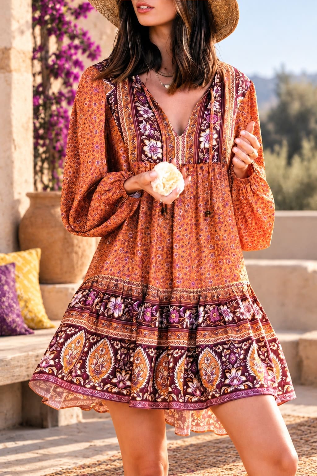 Robe Courte Hippie Chic