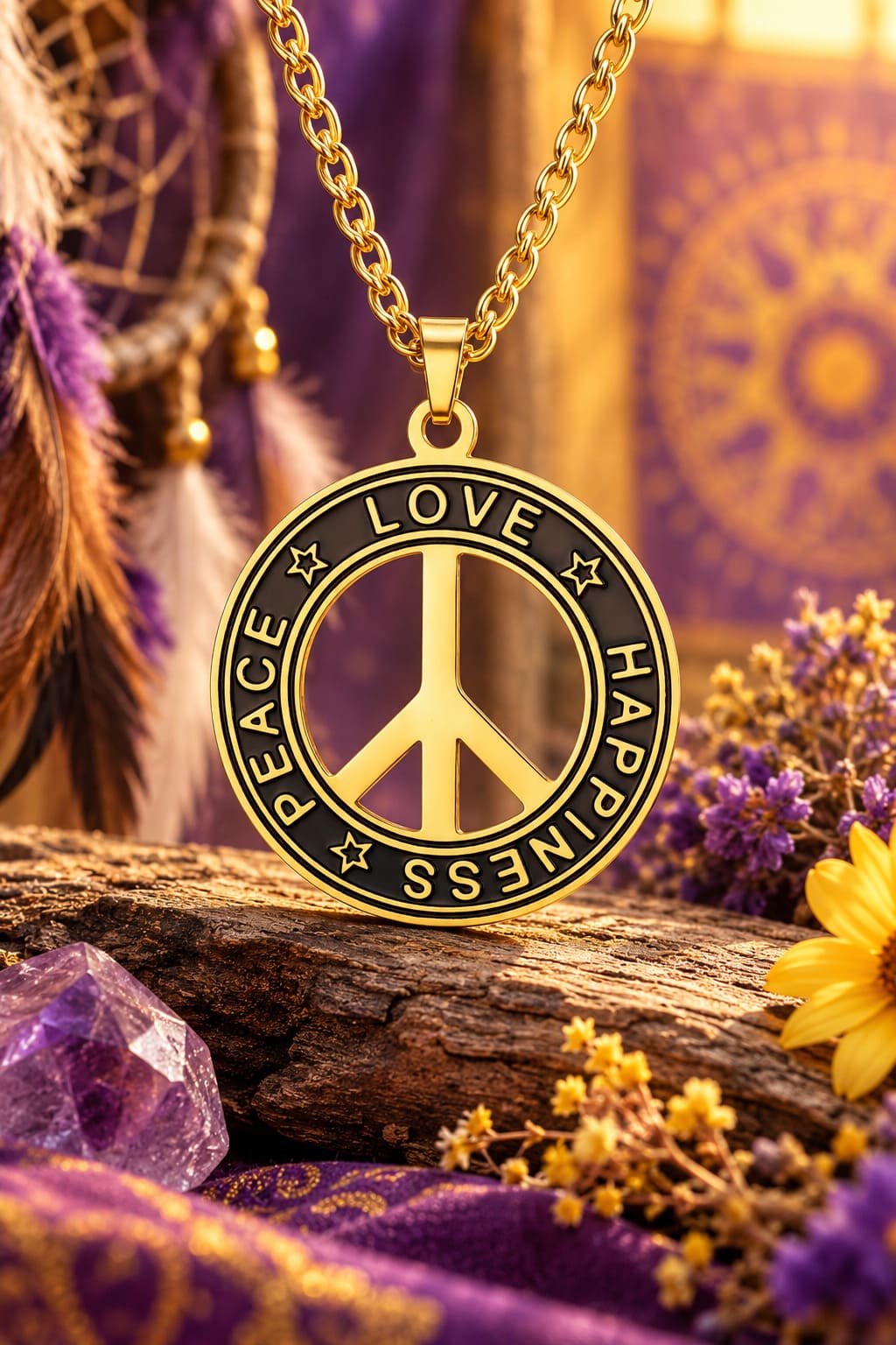 Collier Peace and Love